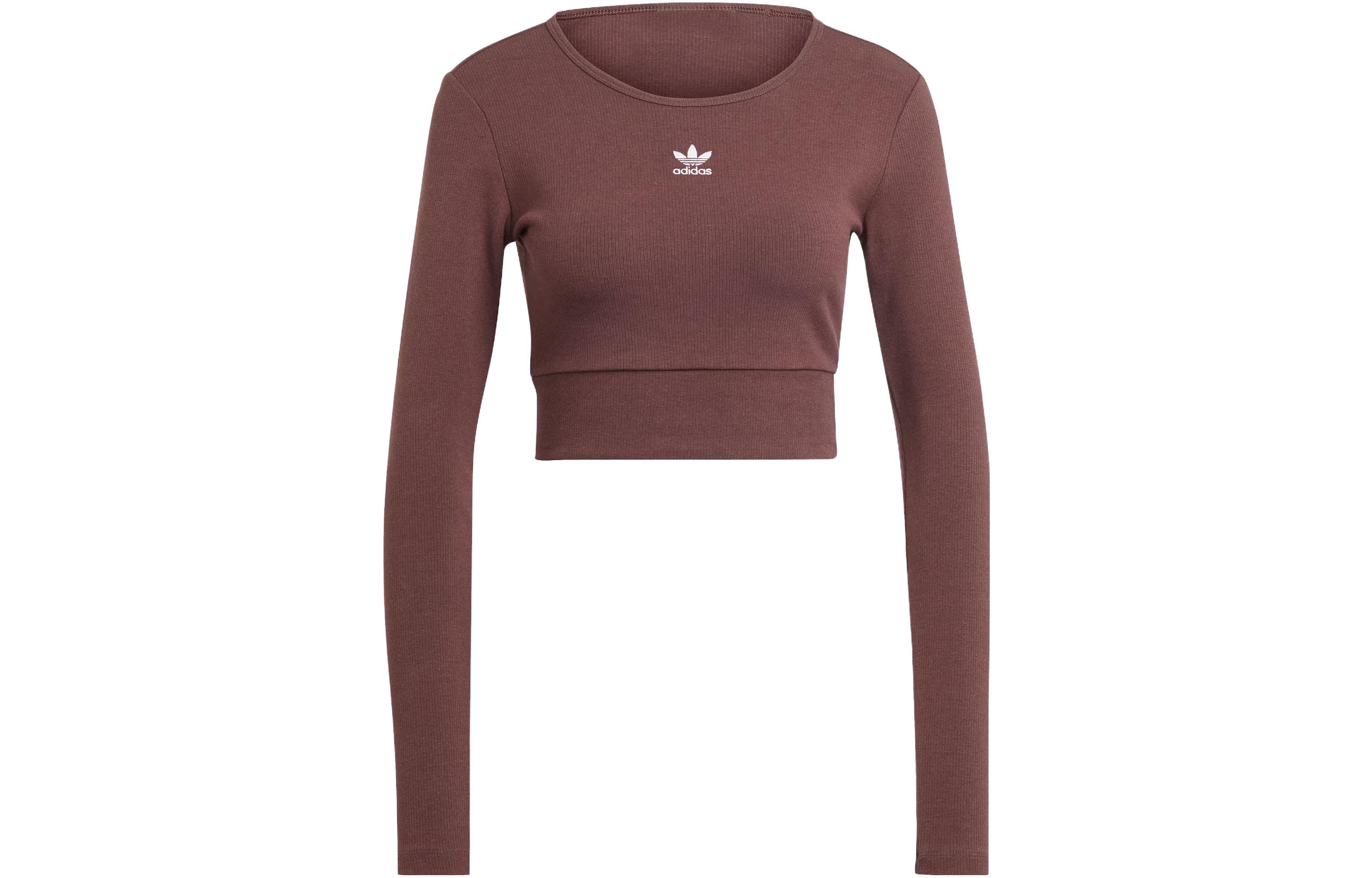 Adidas Originals Regular T Shirt Women s Dark Gray Brown IJ5385 XXS