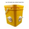 10L Chicken Duck Goose Bucket Chicken Feeder and Waterer Kit with 8 Auto-Fill Cups and 4 Ports Horizontal Nipples for Poultry