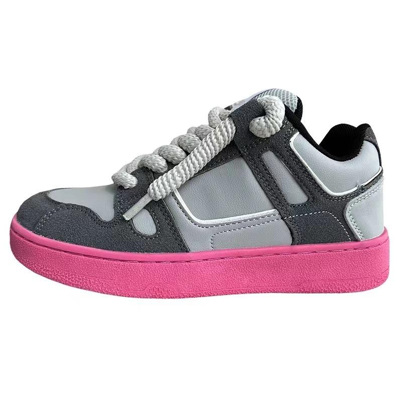 Dragon fruit shoes trendy splicing niche thermal board shoes retro winter sports bread shoes