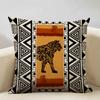 Geometric Cushion Cover Sofa Decorative Pillow Cover Home Living Room Ethnic Art Accessories 45x45cm Linen Double-sided Printing