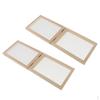 2pcs Wood Paper Making Papermaking Rectangular with Semitransparent Mesh for , 6 Inch