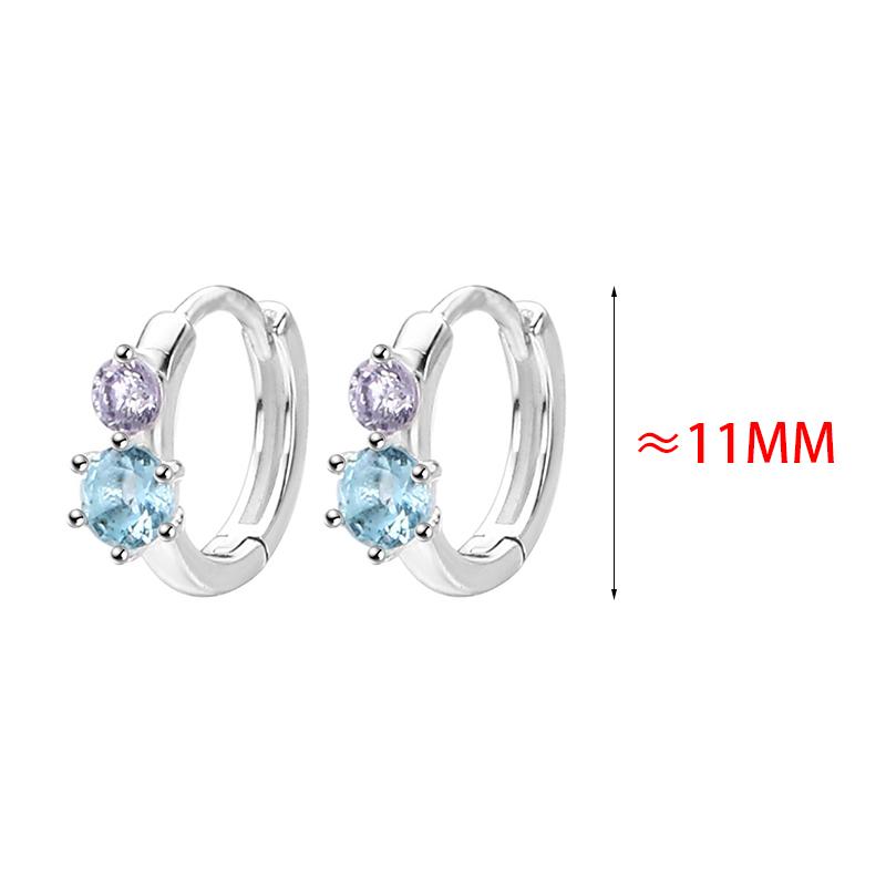 Neue Modische Elegante Zirkon Kreis Ohrringe Luxuriöse Süße Temperament Ohrstecker Exquisite Nischen Mode Schmuck Zubehör
