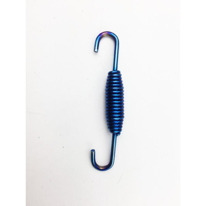 6 Pcs Blue Stainless Steel Motorcycle Scooter Exhaust Pipe Muffler Spring Hook