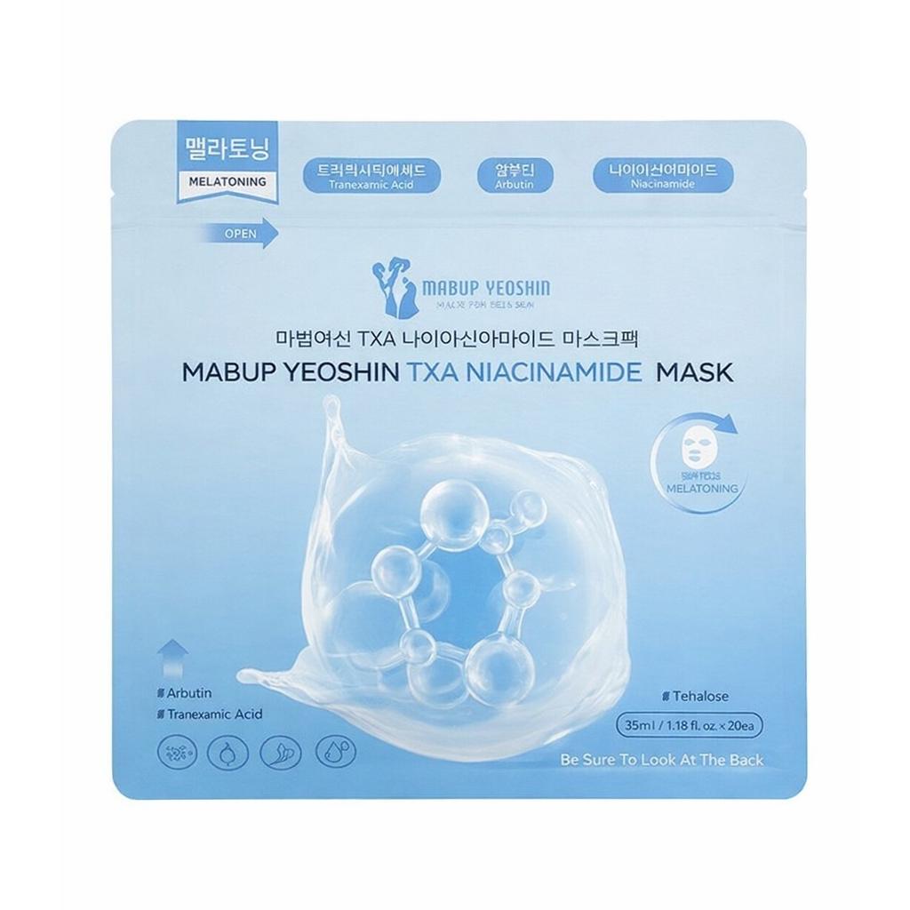 Mabup Yeoshin Mask 20ea 4 Types / Collagen PDRN/ TXA Niacinamide/ Vita-C Retinol/ Heartleaf Pro-Cica/ Moisturizing, Korean Cosmetics, Kbeauty