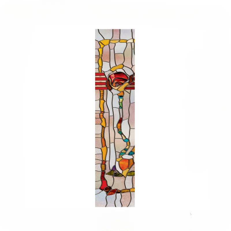 European Vintage Glass Paste Custom Toilet Opaque Painting Tiffany Imitation Art Film Electrostatic Scrub Window Paper