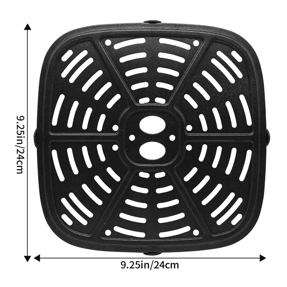 Holstein Ev Gereçleri Air-Fryer, Izgara Tencereleri Yedek Parçaları İçin Hava Fritözü Kauçuk Tamponlu 1 Set Hava Fritözü Izgara Tabağı 24*24cm