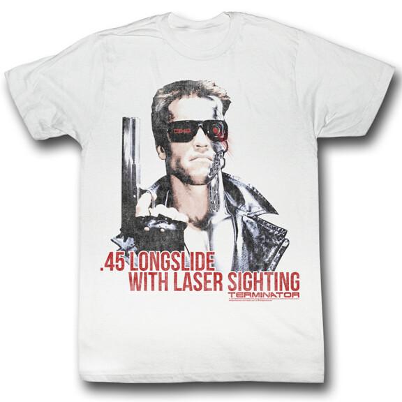 The Terminator 80 s Movie 45 Longslide With Laser Sighting Men s T Shirt XXL