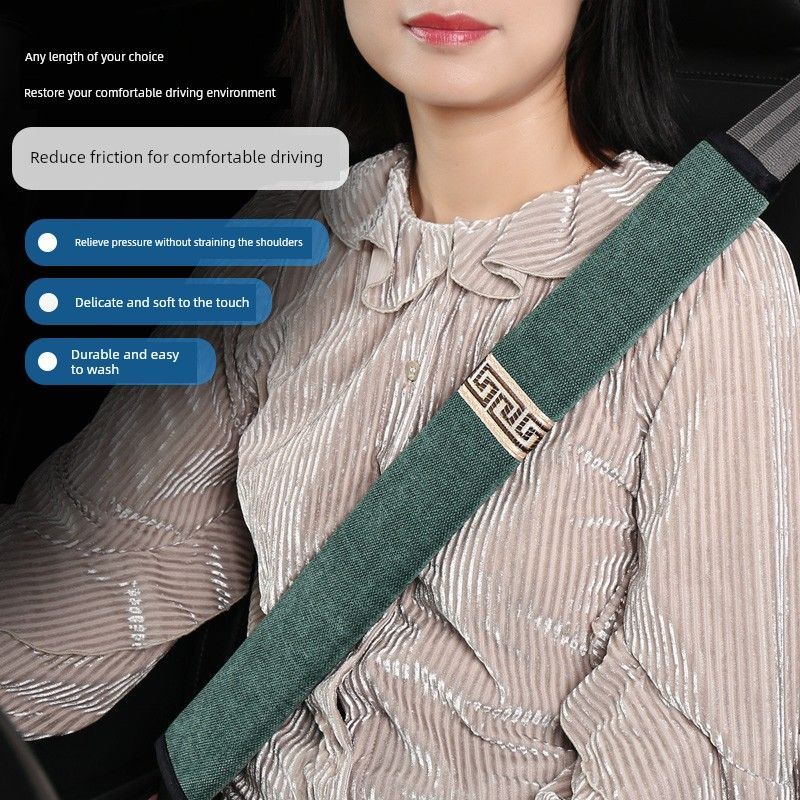 Car Seatbelt Shoulder Pads, Vehicle Seatbelt Protectors, Soft Anti-Wear Clothing for All Seasons, Extended Length for Trucks