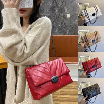 Fashion PU Women Shoulder Bag Chain Strap Leather Handbag Crossbody Purse Tote