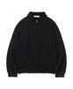 KNITTED Viscose Washable Half Zip Knit Black