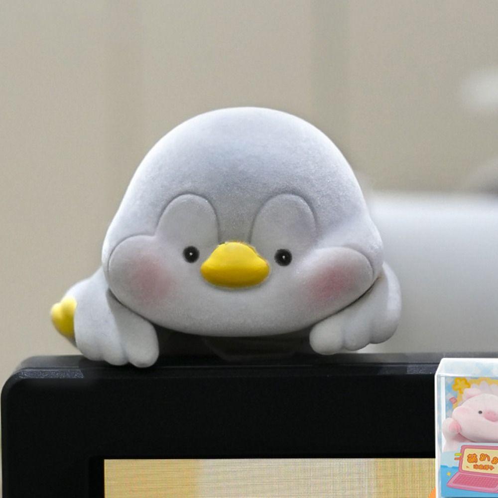 Panda Dog Computer Monitor Decoration Flocking Center Console Doll  Monitor Screen