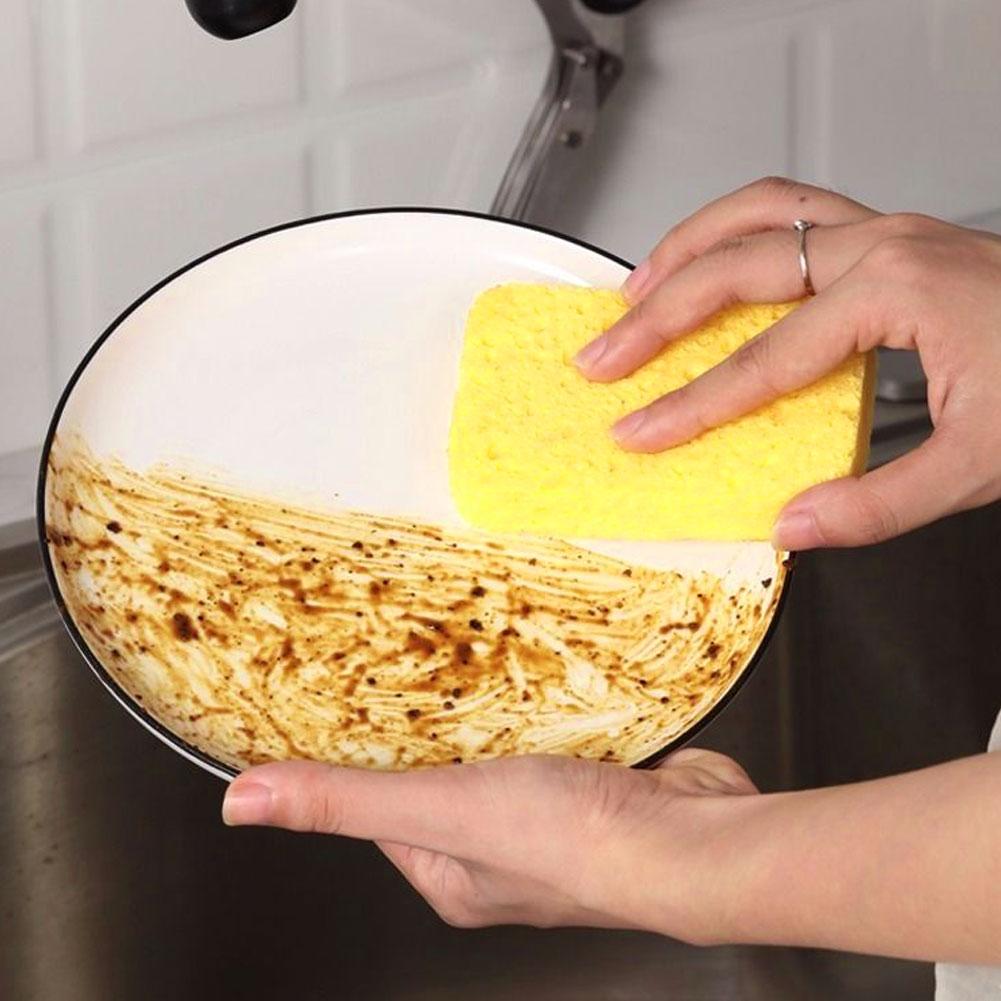 10pcs Household Kitchen Cleaning Sponge Brush Cloth Wiping Rag Dish Washing Tool 1.5x10.8x7cm