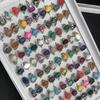 Mixed Style Natural Stone Rings Set - Gemstone Finger Jewelry Collection
