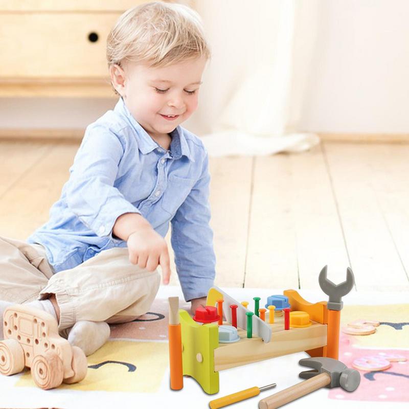 Kids Tool Bench Pretend Play Workbench Set For Ages 2 3 4 5 Educational Preschool Learning Montessori Toys Learning Sensory Toy