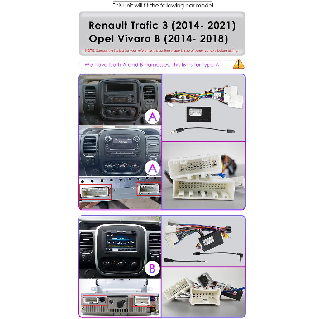 Hizpo 4G AI Hlasové Android Auto Rádio Pro Renault Trafic 3 2014-2021 Pro Opel Vivaro B 2014-2018 Carplay Auto Multimédia Inteligentní Obrazovka GPS 2din