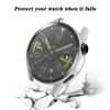 PC Frame Tempered Glass Case Compatible for Huawei Watch GT3 42mm46mm Smartwatch Shockproof  Covers