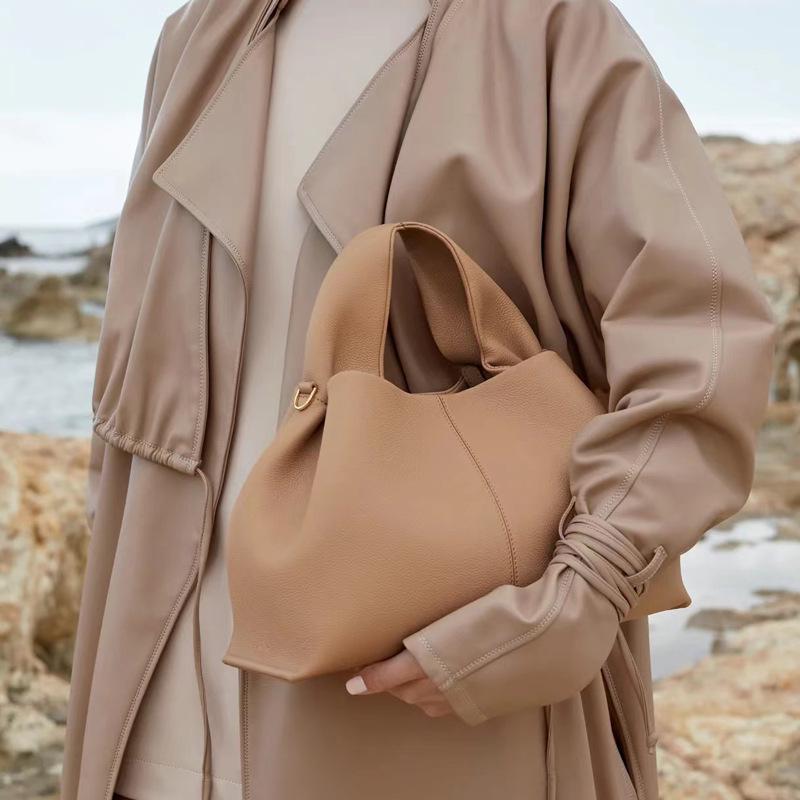 Polene Cloud Bag: Französische Nische Damen Retro Europäische & Amerikanische Handtasche, Unterarm Schulter & Crossbody Tasche, Leichter Luxus Mode.