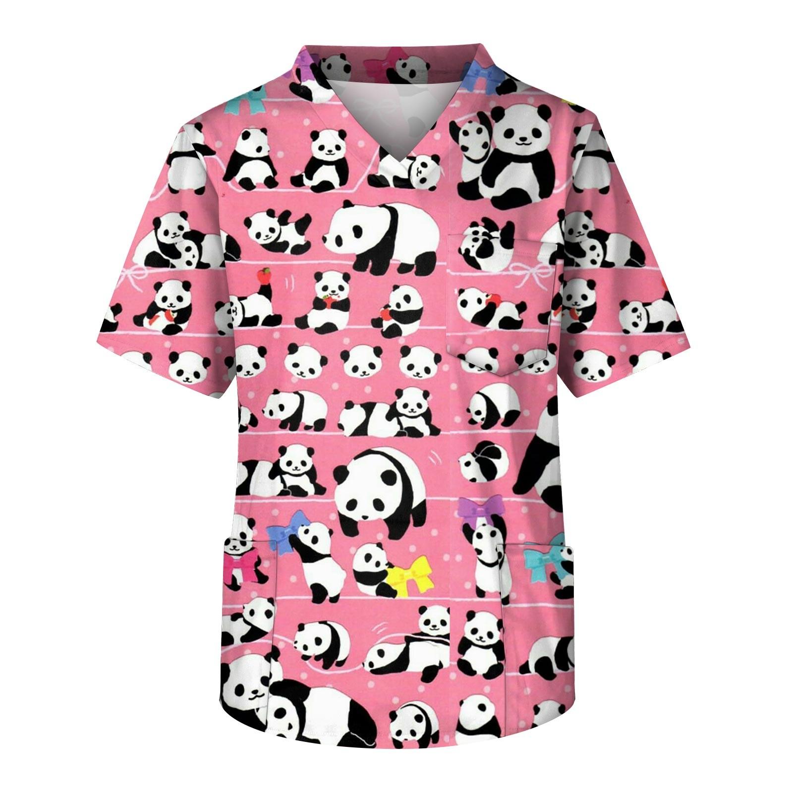 Мужская рабочая блузка с короткими рукавами и v-образным вырезом с принтом — фото 7