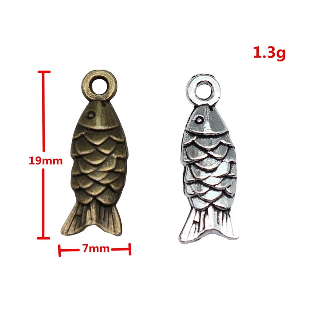 Fisch-Anhänger Vintage Legierung Anhänger Für DIY Schmuck Meeres-Thema Bastelbedarf