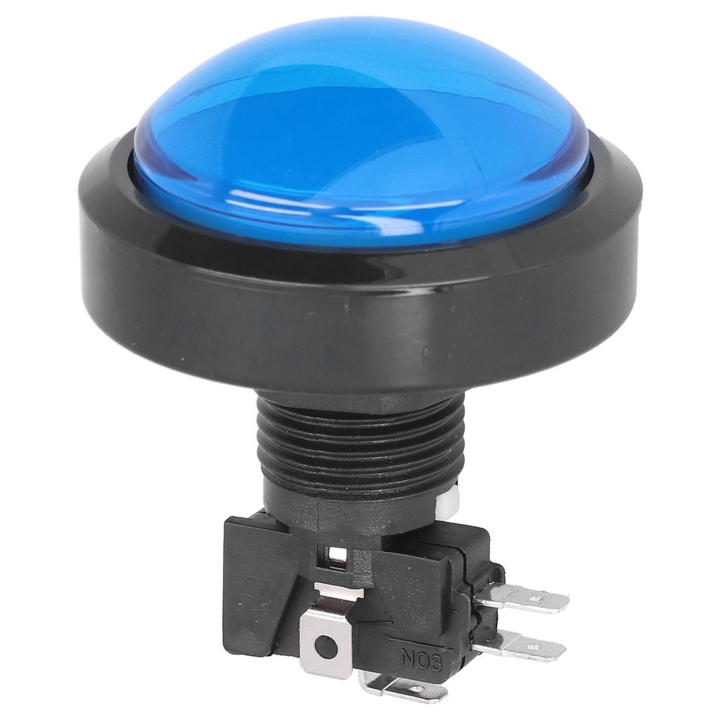 60mm Big Convex Button 2‑Foot Switch Button with LED Light for Crane Machine Game ConsoleRed