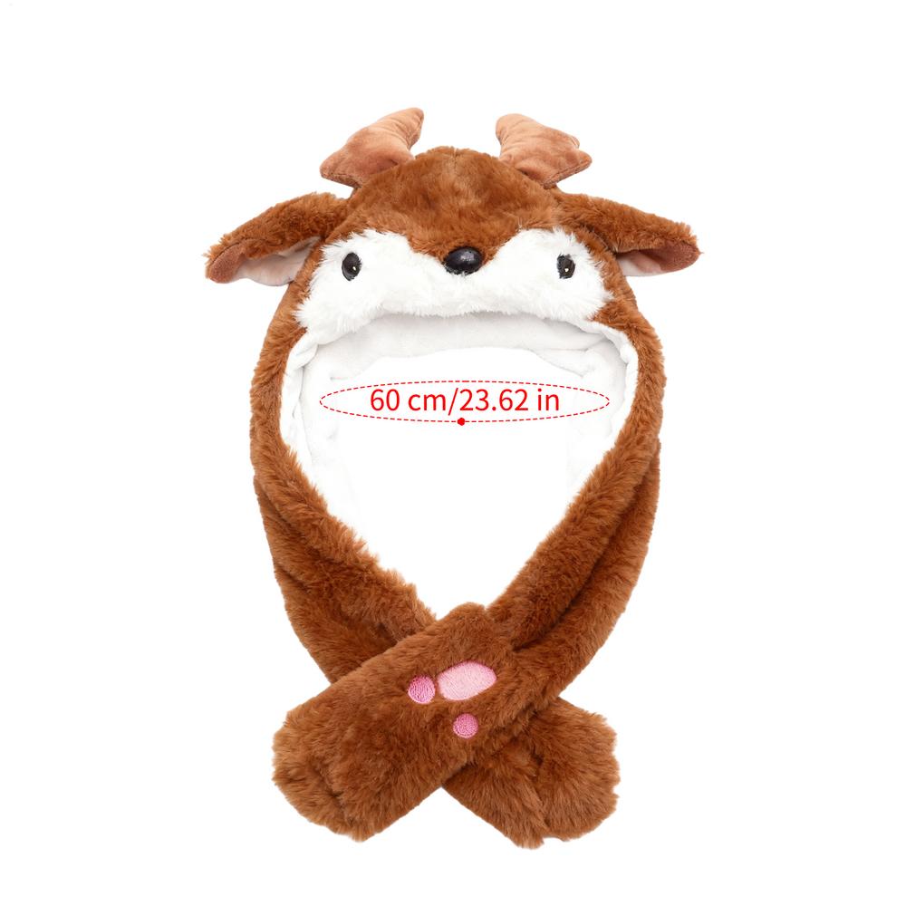 Ear Moving Hat Kids Plush Christmas Headdress Cute Ear Moving Jumping Hat For Kids Boys Girls Cosplay Enthusiasts Content