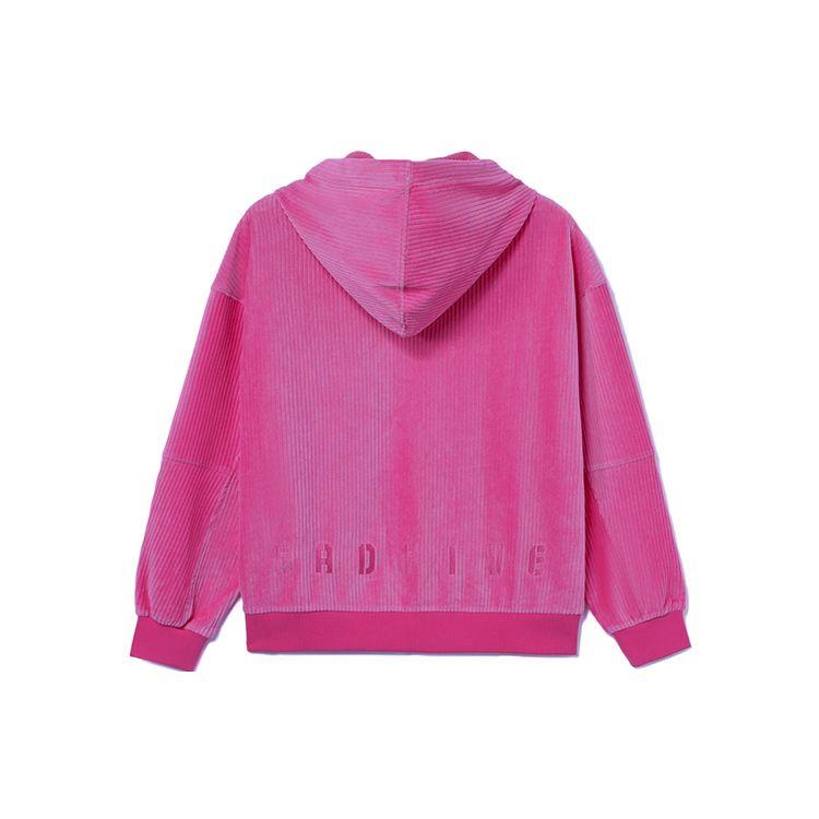 Li Ning Badfive Sports Basketball Series Casual Loose Hoodie Jacket Women Jacket Bright-Pink AWDR984-2