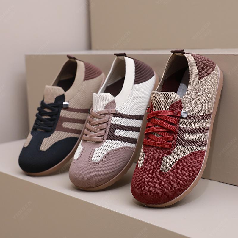 women's shoes summer 2025 casual sneaker Lightweight soft bottom on-slip Net shoes fashion  Nude shoes