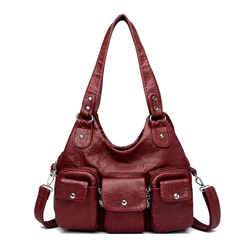 New women's underarm locomotive bag multi-pocket willow nail tote bag shoulder messenger bag