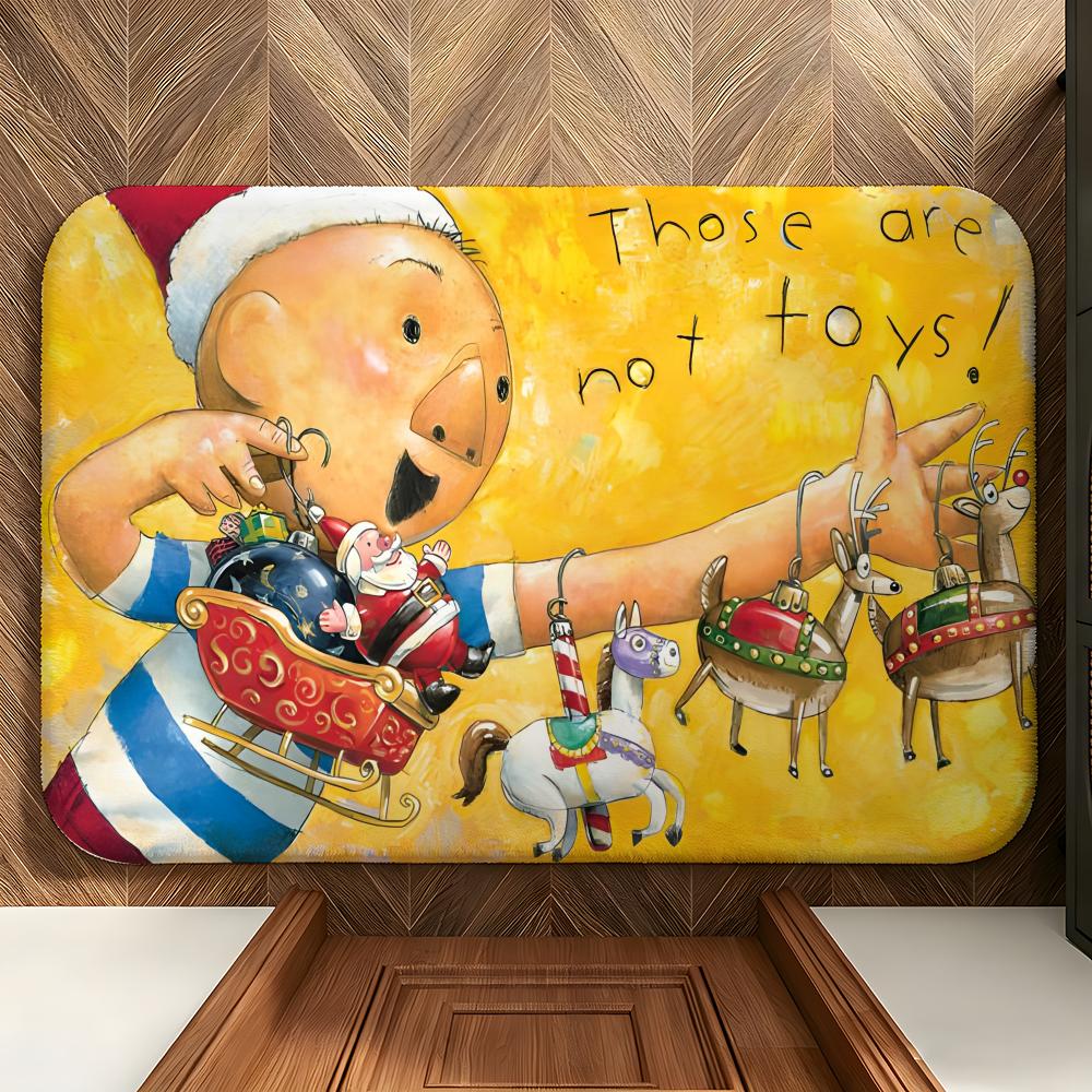 

Book N-No D-David! Floor Mat Soft Flannel Entrance Door Mat Non Slip Absorbent Bathroom Bedroom Floor Rug 40x60cm