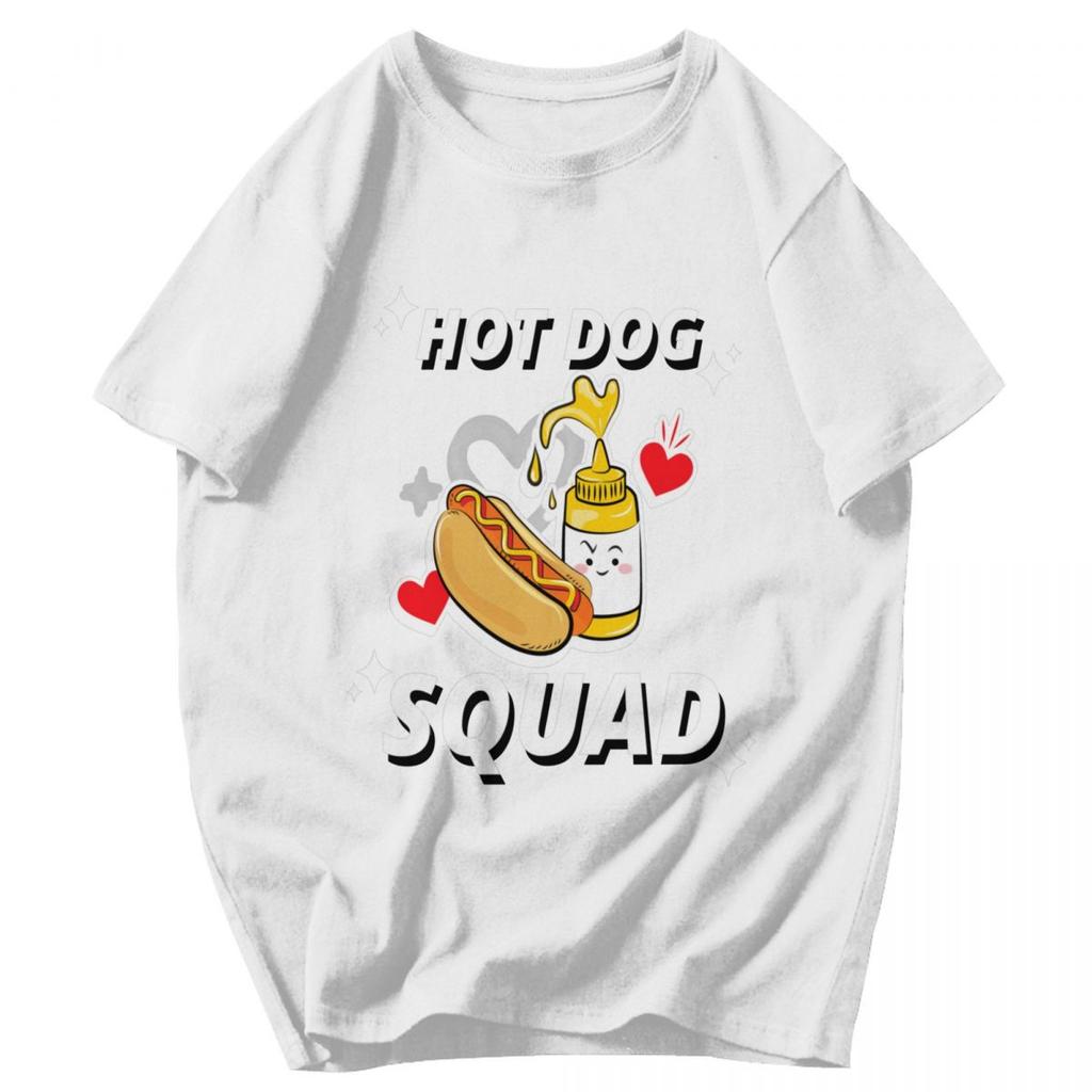 Herren T-Shirt Hot Dog Squad Cooles Hotdog Lustige Pops Y2K Grafik-T-Shirts Unisex Kleidung T-Shirts