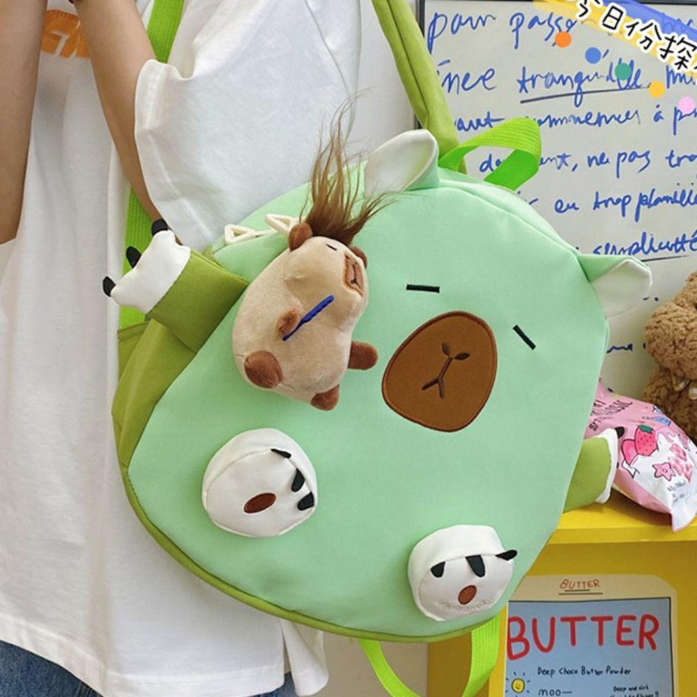 

Детская школьная сумка с героями мультфильмов большой емкости, сумка через плечо Kawaii ярких цветов, дорожная сумка