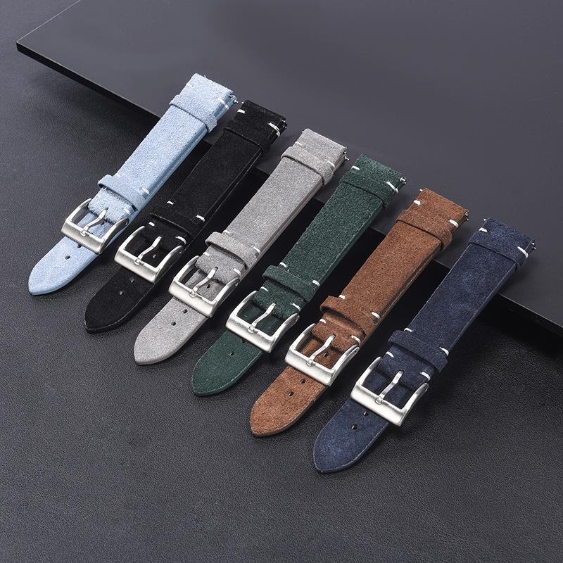 

Suede Leather Universal Smart Watch Strap 20/22mm 22mm чёрный