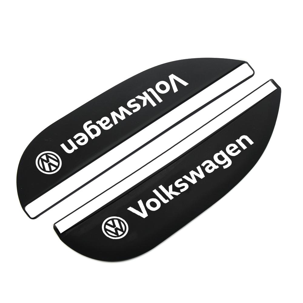 abcd1 2Pcs Car Rearview Mirror Silicone Rain Eyebrow Water Proof Universal Auto Rear View Side Shield For VW Polo Tiguan Passat Golf