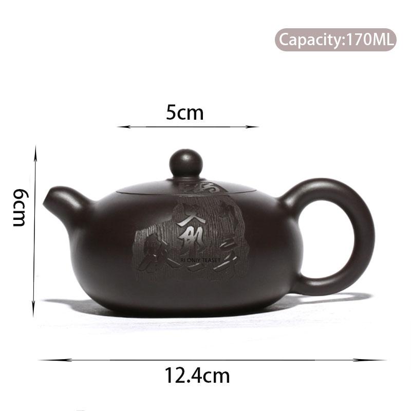

170ml Chinese Yixing Purple Clay Teapots Traditional Handmade Raw Ore Zisha Tea Pot Household Beauty Tea Infuser Kettle Tea Set