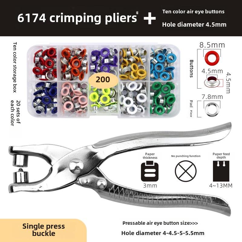 Heavy-Duty Manual Eyelet Punching Tool for DIY Projects.