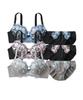 Inner Floral Embroidered Bra and [Nissen] Set, Shorts, 3-set, 3-set (dark Color), D70/M