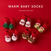 Newborn Cotton Winter Autumn Baby Girls Boys Kids Socks Infant Christmas Santa Claus Terry Warm Slippers Children Sock 0-3 Years