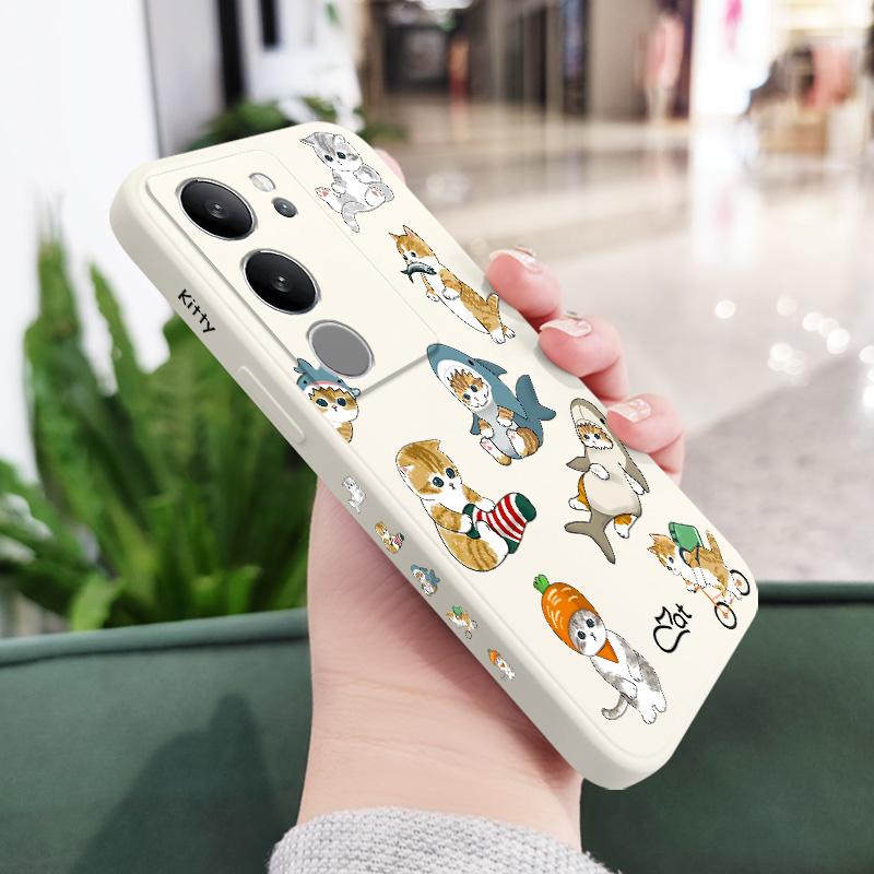 

Greedy Cat Phone Case For VIVO V50 V40 V30 V29 V29E V27 V27E V25 V25E V23 V23E V21 V20 Y20 Y12 Y21 Y22 Y50 Y35 Y76 Pro 4G 5G Y76 5G белый