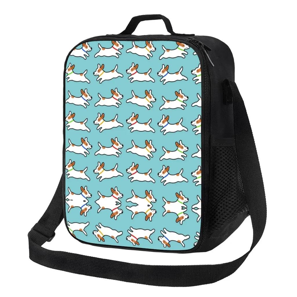 Jack Russell Terrier Dog With Pencil Portable Lunch Box Leakproof Animal Thermal Cooler Food Insulated Lunch Bag School Student
