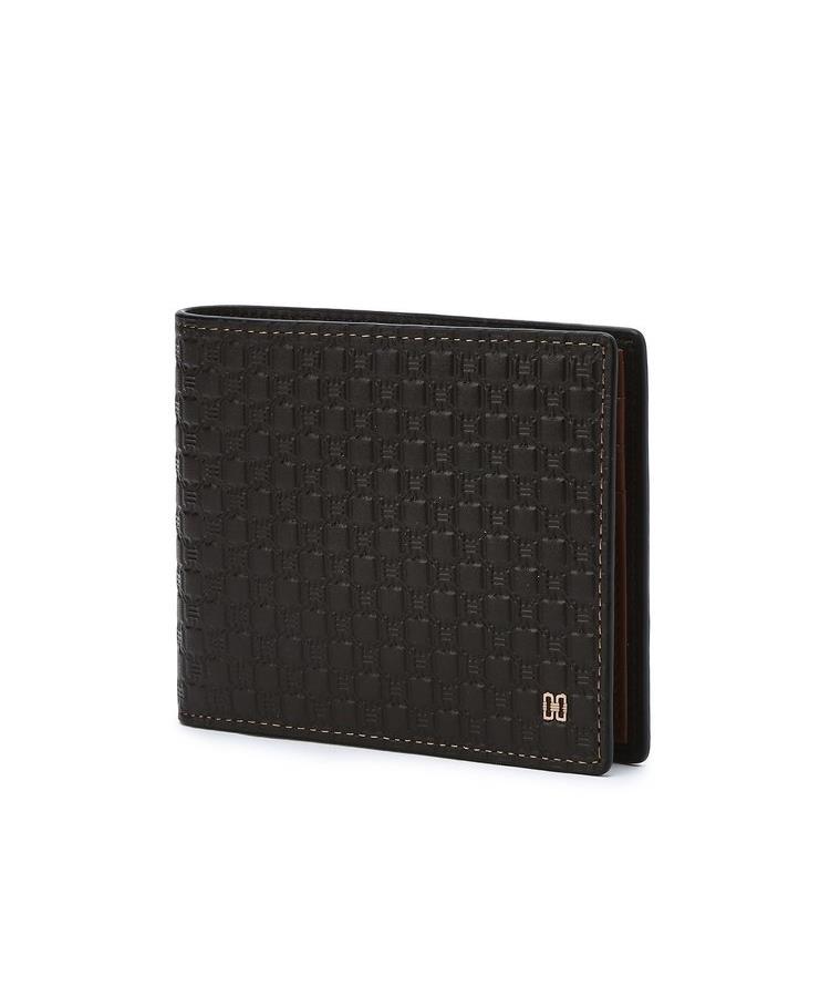 Daks Men'S Accessories (Barnet) Barnet Dark Brown Barnet Embossed Dd Pattern Bifold Wallet Dbwa6F926W3