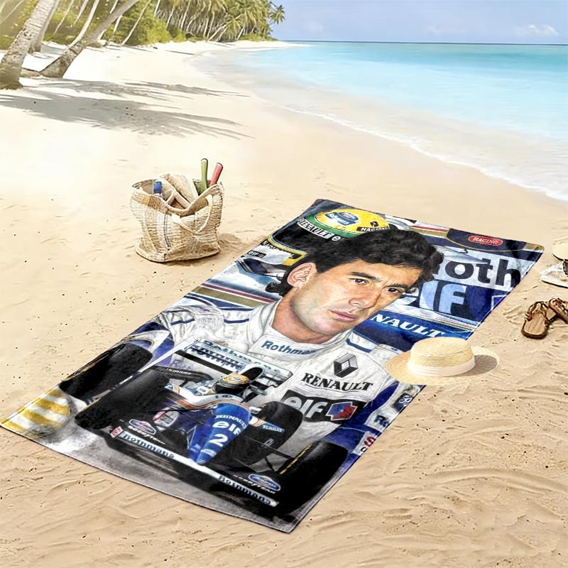 Ayrton Senna Towel, Large Soft Quick Dry Towel for Beach Camping Swimming