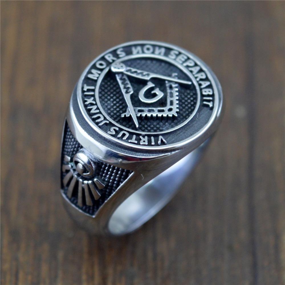 Hip Hop Punk Titanstahlring Gothic Stamesschmuck für Männer und Frauen Trendige Accessoires