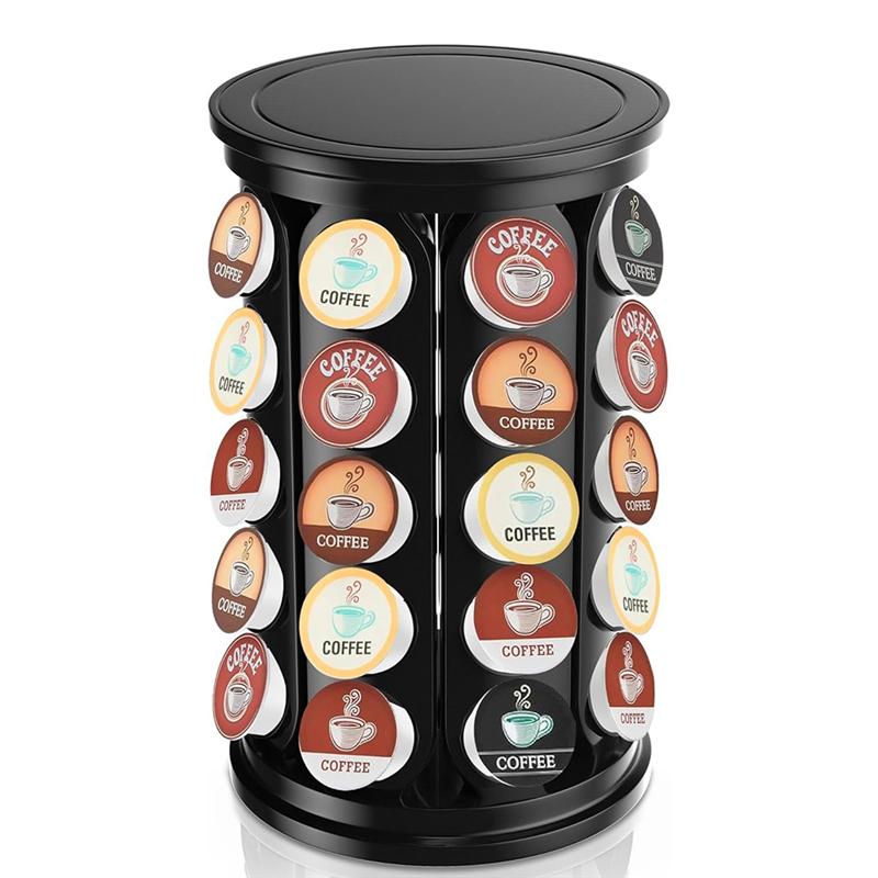 A25F-Für 40 K-Cup Kaffeekapsel Karussell Organizer:Kaffeekapselhalter für Zuhause oder Büro zur Aufbewahrung auf der Küchentheke