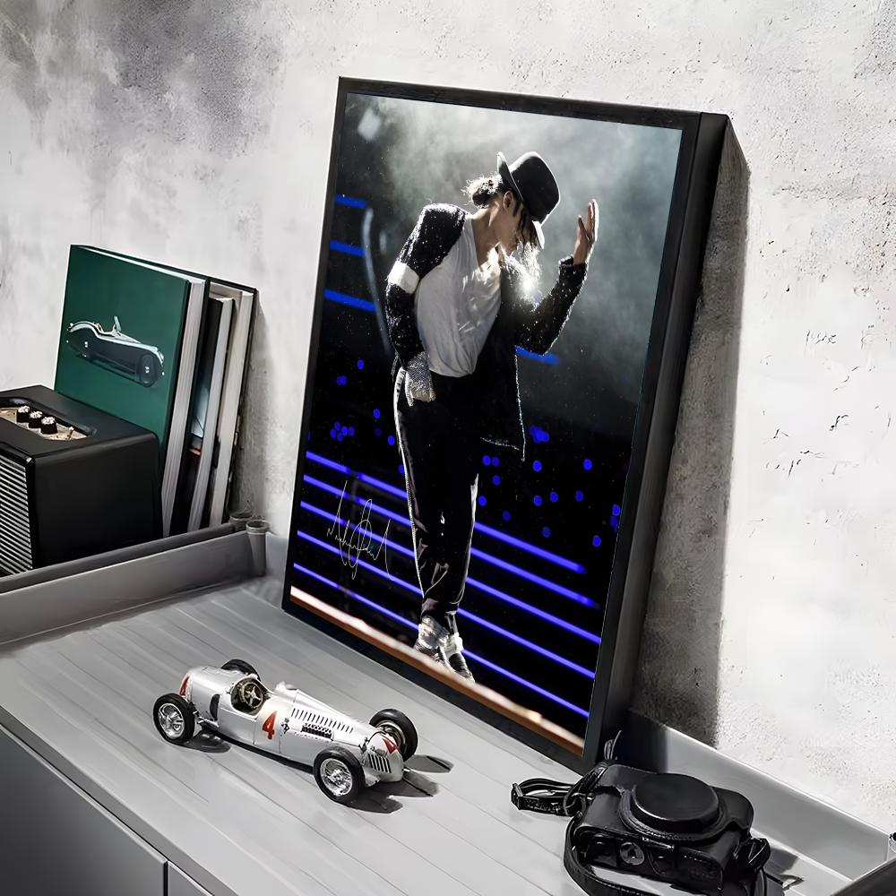 M-Michael J-Jackson Sänger Poster Aufkleber Gemälde Wandbild HD Wandaufkleber für Schlafzimmer Wohnzimmer Zuhause Selbstklebende Dekoration Geschenk