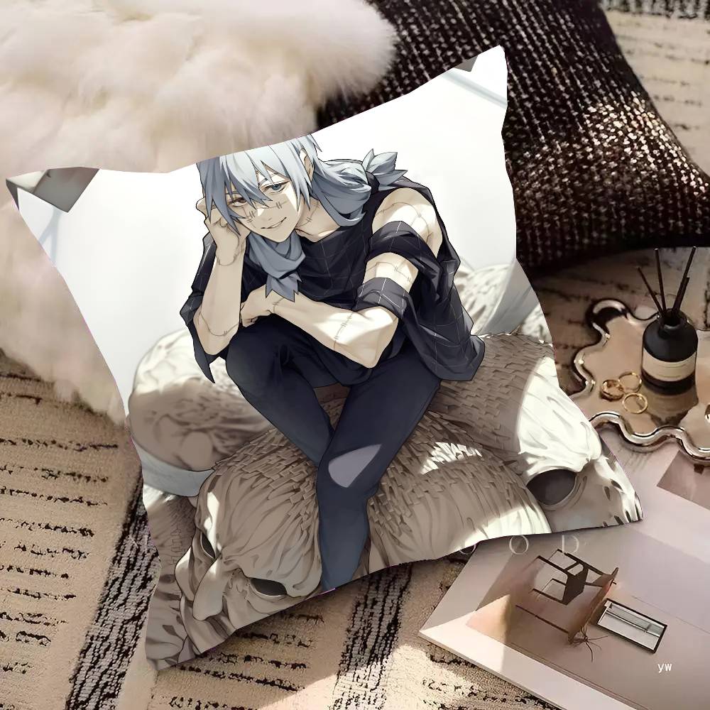 Anime Jujutsu Kaisen Mahito Pillow Case Square Pillow Bedroom Sofa Leisure Comfort Cushion Car Home Decoration