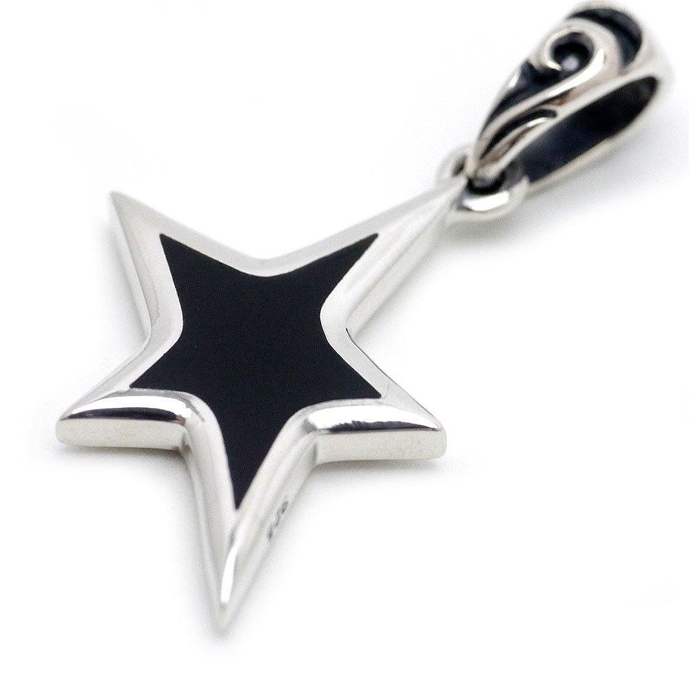 

Silver 925 Black Star Pendant Top Necklace mh Onyx [Silver One] Men s