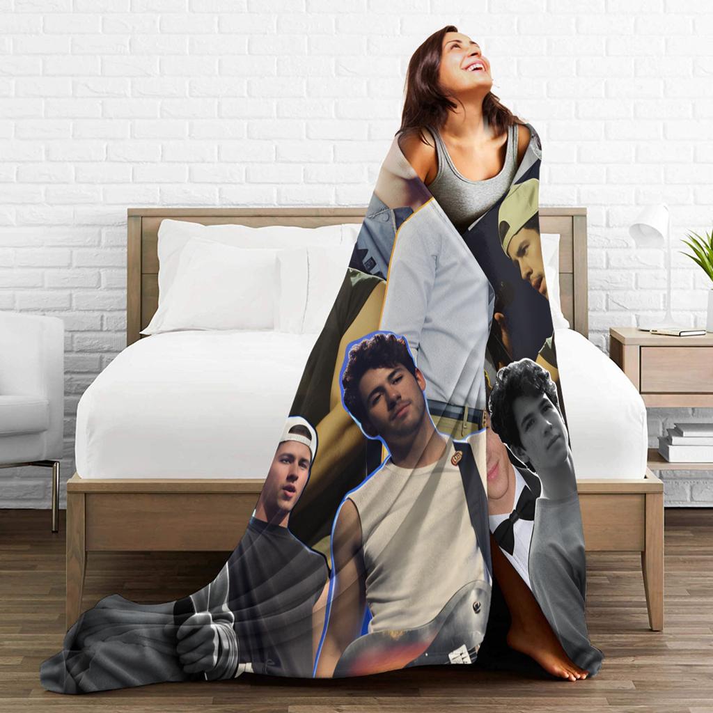 Kevin Jonas  Blankets Quality Warm J-Jonas Brothers  Bedding Throws Winter Kids Bedroom Fluffy Bedspread