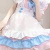 S-4XL large size maid dress, super cute big bow Lolita dress, women's boss pink and blue cute dress.