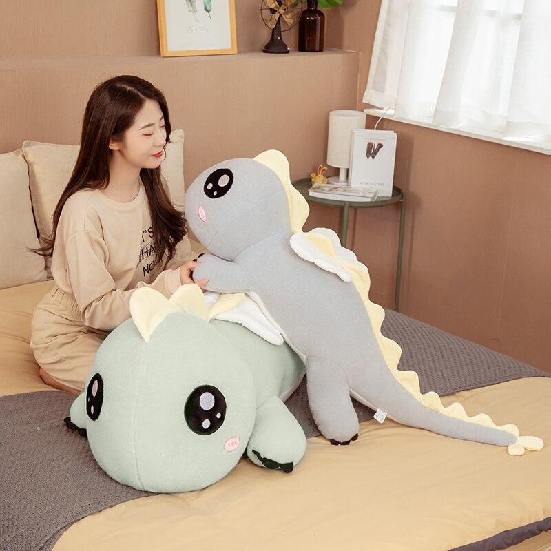 Giant Size Angel Dinosaur Plush Toys Adorable Cartoon Dinosaur with Wings Animal Pillow Stuffed Soft Dolls for Children