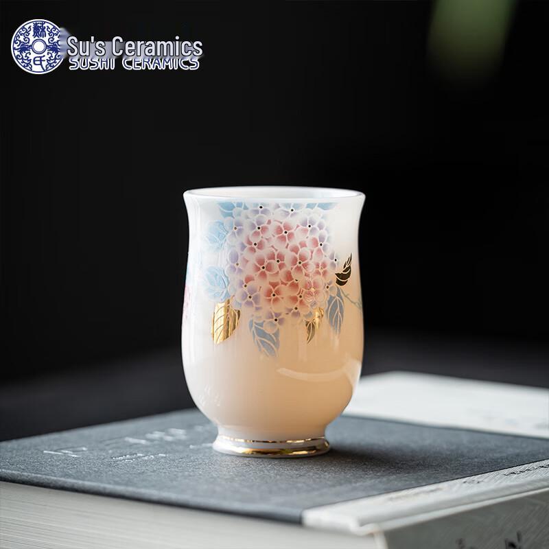 Sushiceramics Ледяной Нефрит Гортензия Фарфоровые Чайные Чашки Подарочный Набор